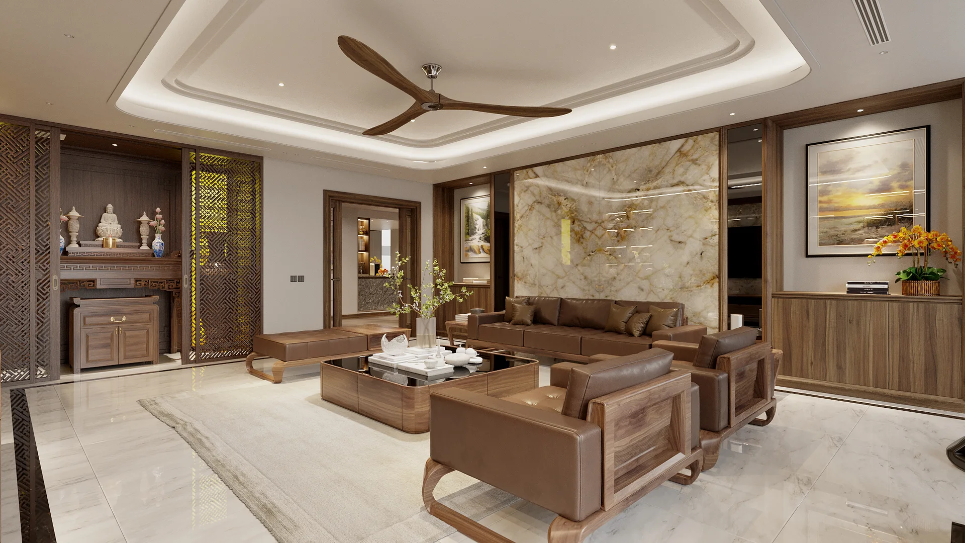 Sofa da màu gì dễ phối cho phòng khách?